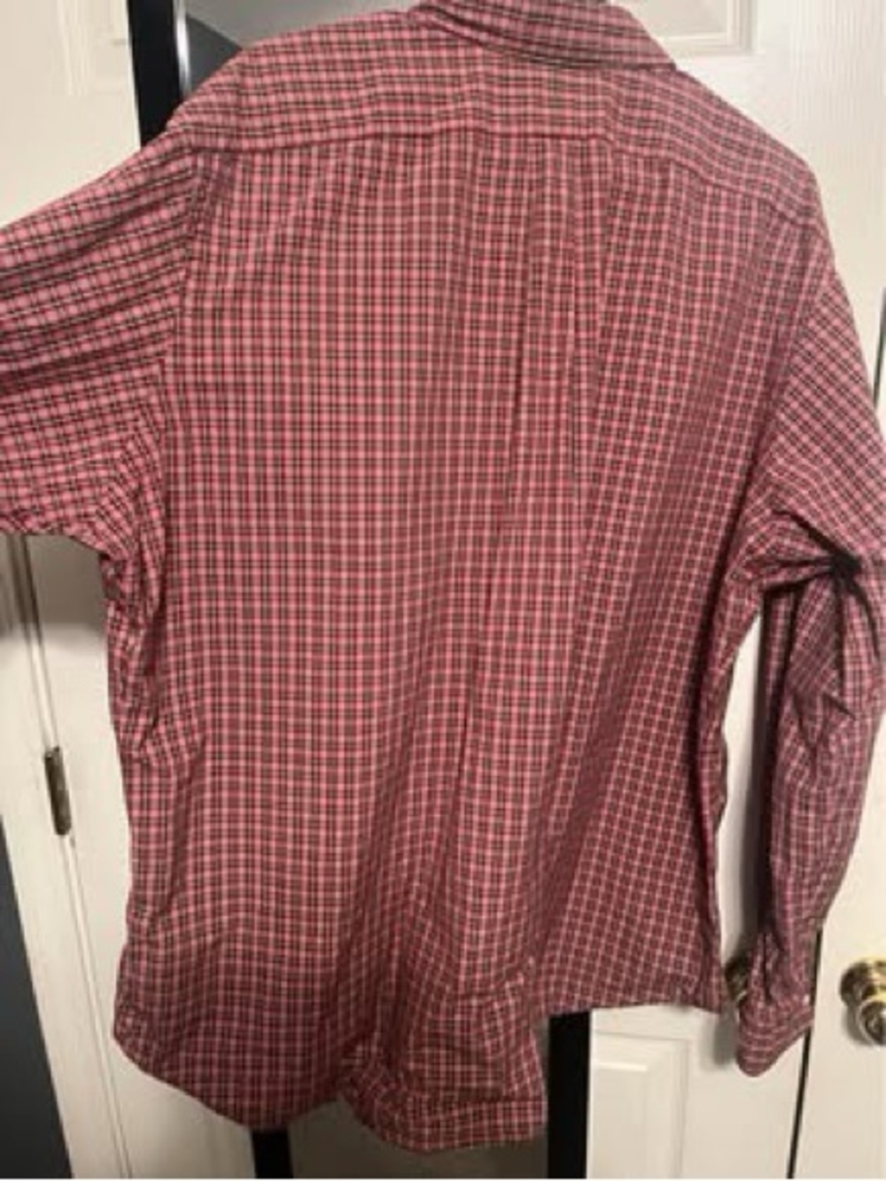 Ralph Lauren Red and White Plaid Casual Button-Down Shirt - Picture 8 of 8